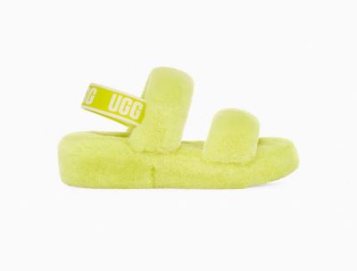 UGG Oh Yeah Slides for Womens - Green India
